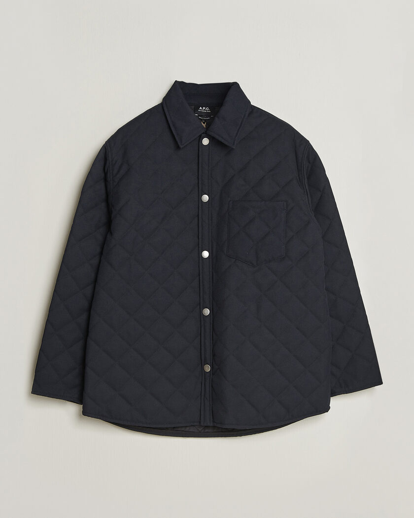 A.P.C. Georges Quilted Jacket Dark Navy – Blå