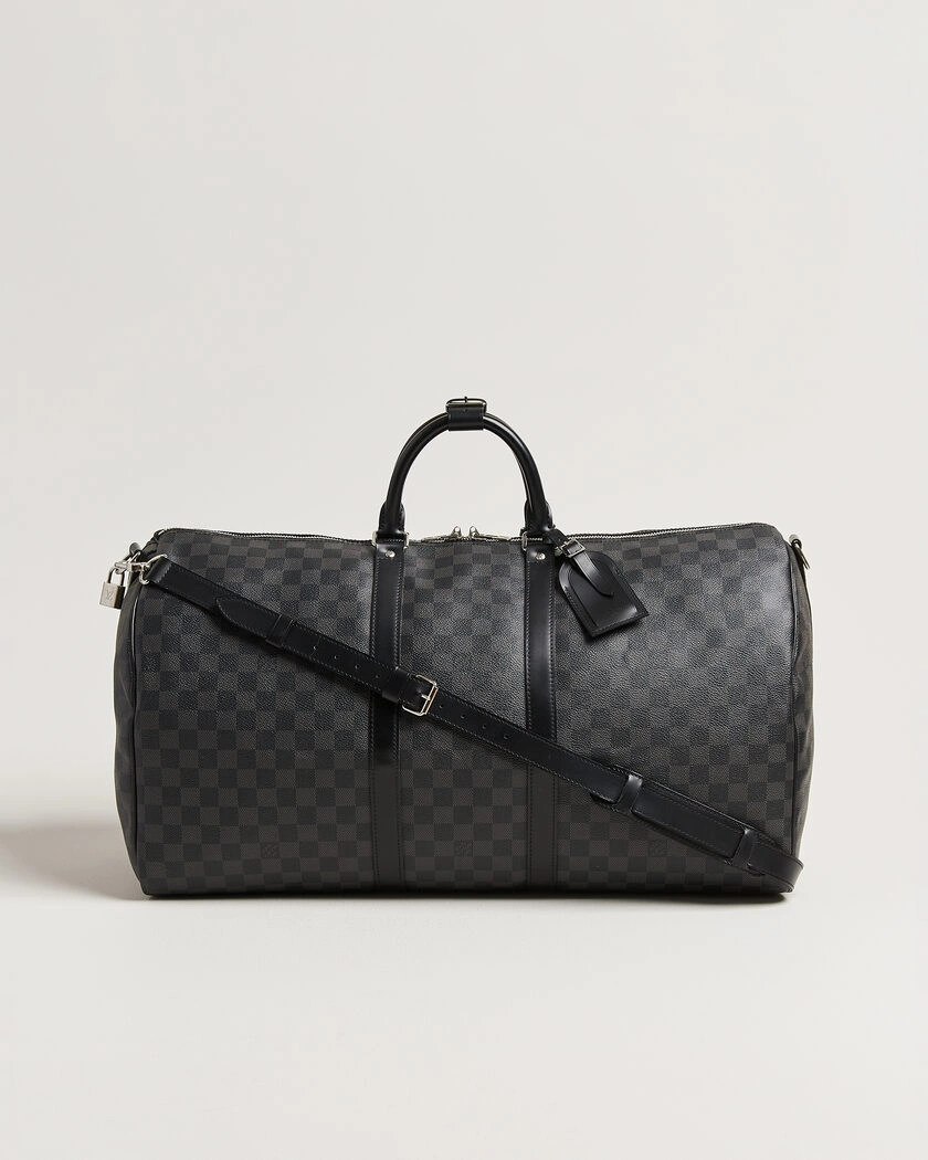 Louis Vuitton Pre-Owned Keepall 55 Bandouliére Damier Graphite – Grå