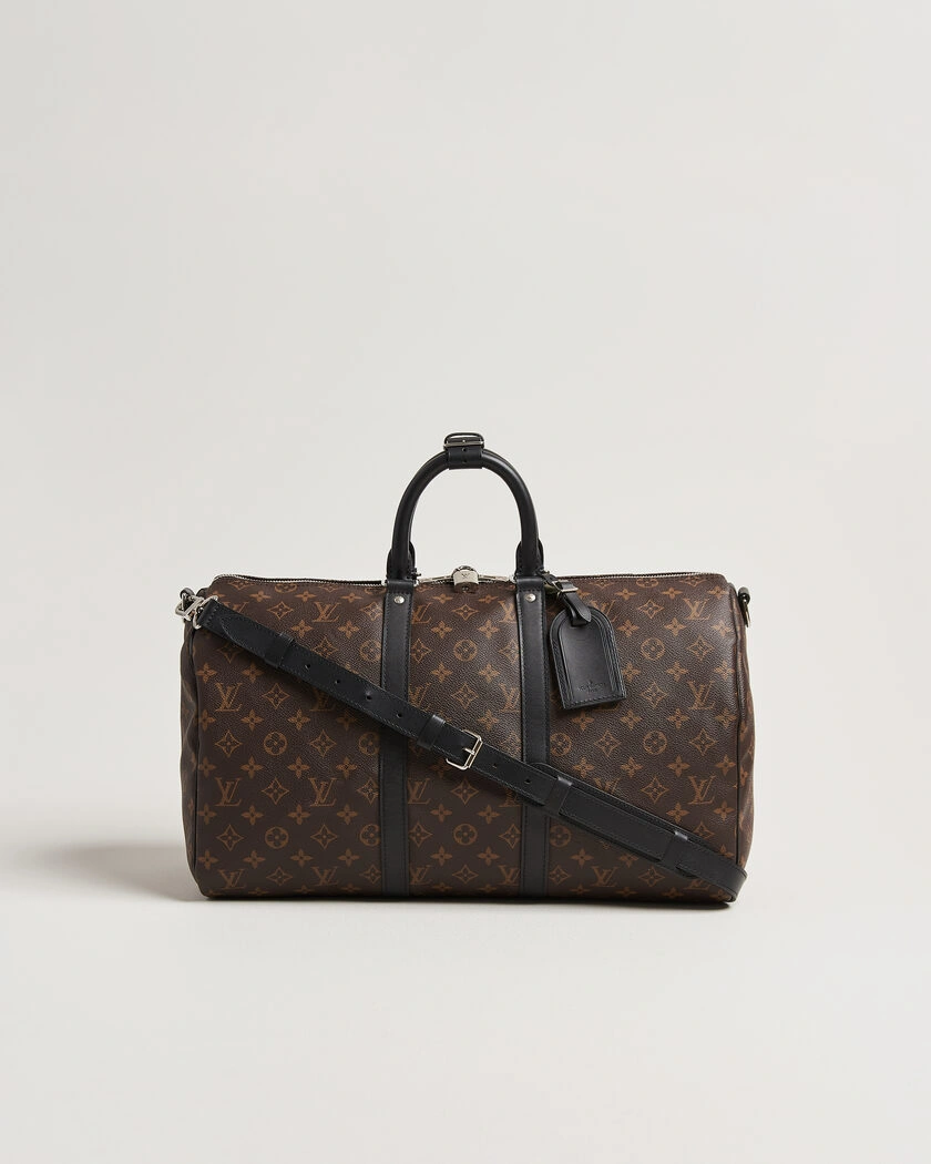 Louis Vuitton Pre-Owned Keepall 45 Bandouliére Monogram Macassar – Brun