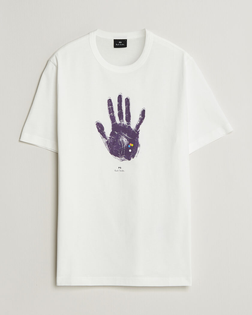 PS Paul Smith Hand Crew Neck T-Shirt White – Vit