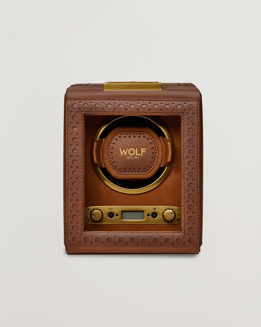 WOLF Brouge Single Watch Winder Burnished Brown – Brun