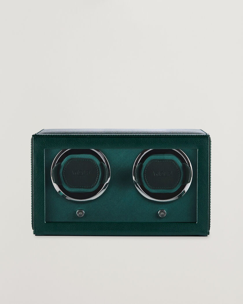 WOLF Cub Double Watch Winder With Cover Green – Grön
