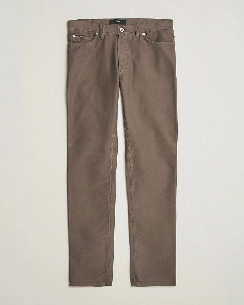  Brioni 5-Pocket Moleskine Pants Grey – Grå