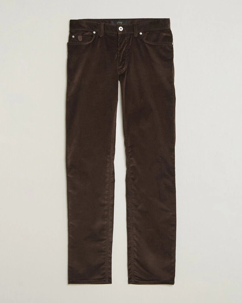 Brioni 5-Pocket Corduroy Pants Dark Brown – Brun
