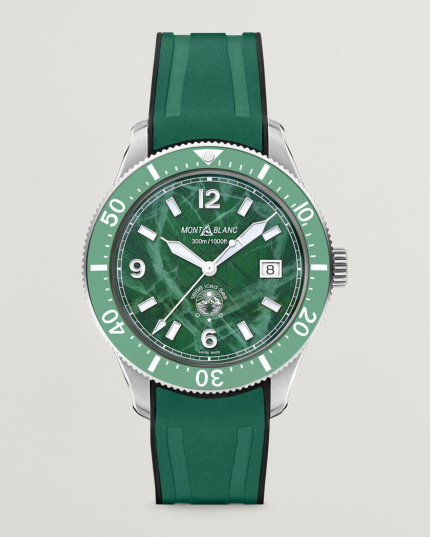 Montblanc Iced Sea Automatic Date Rubber Strap Green – Grön