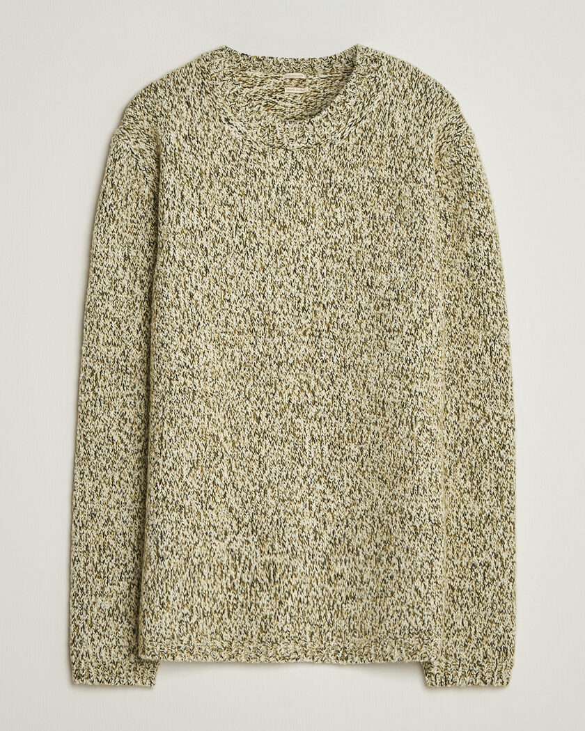 Massimo Alba Chad Mouline Sweater Olive – Grön