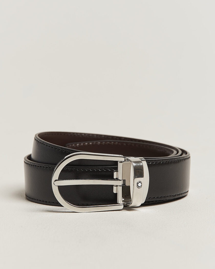 Montblanc Meisterstück Horseshoe 30mm Reversible Belt Black/Brown – Svart
