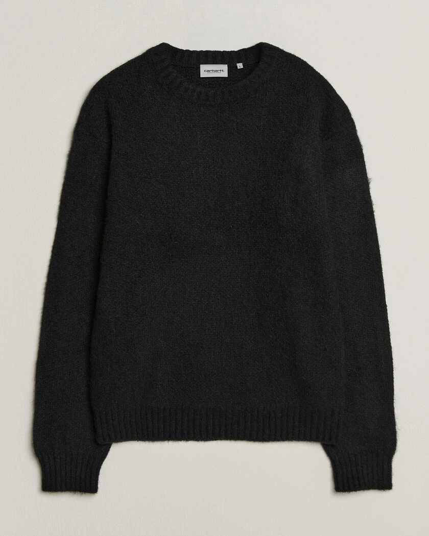 Carhartt WIP Merton Knitted Alpaca Sweater Black – Svart
