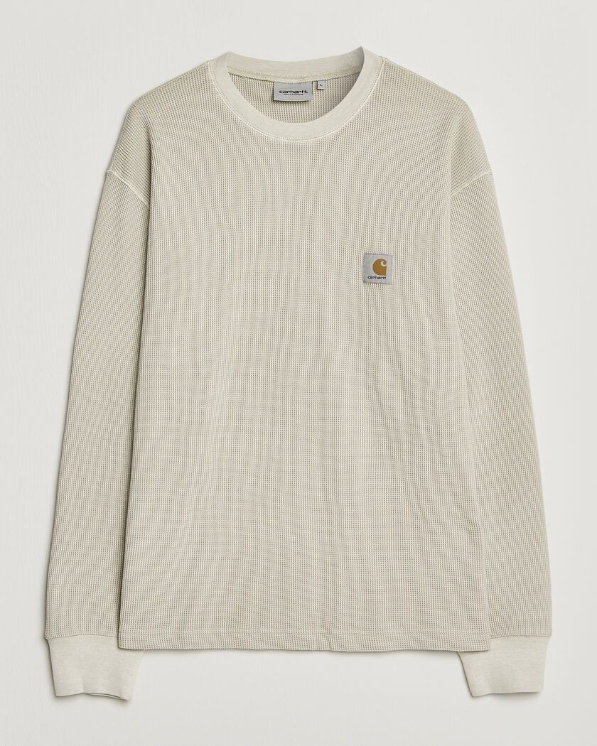 Carhartt WIP Long Sleeve Waffle T-Shirt Fleur De Sel – Vit