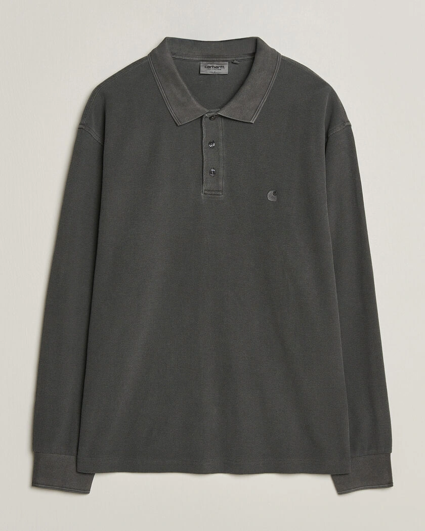 Carhartt WIP Long Sleeve Waffle Rugby Shirt Black – Svart