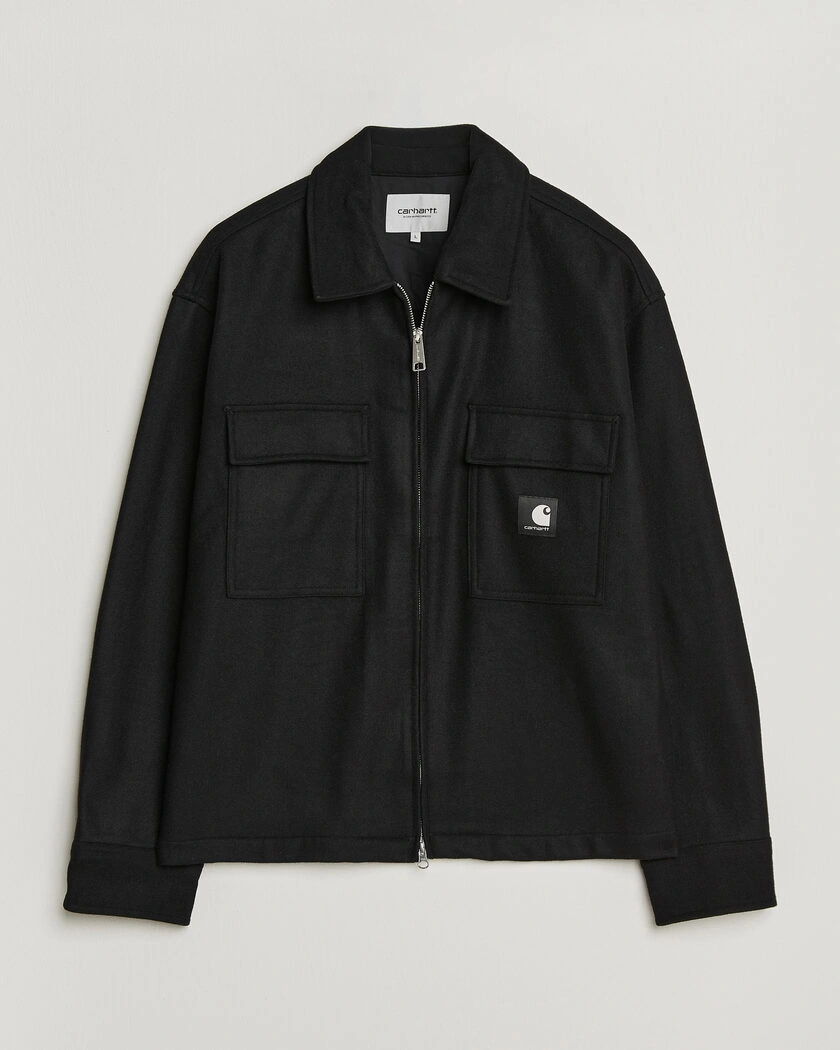 Carhartt WIP Atoka Wool Zip Shirt Jacket Black – Svart