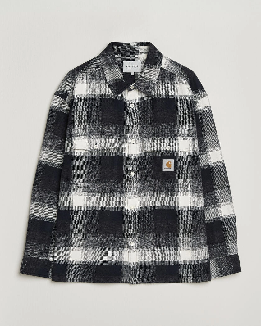 Carhartt WIP Esterson Checked Shirt Dark Navy – Blå
