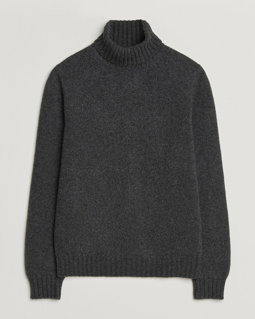 Fedeli Wool/Cashmere Rollneck Anthracite – Grå