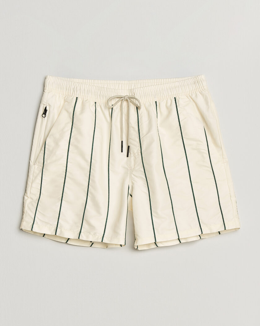 OAS Printed Swimshorts White/Green – Vit