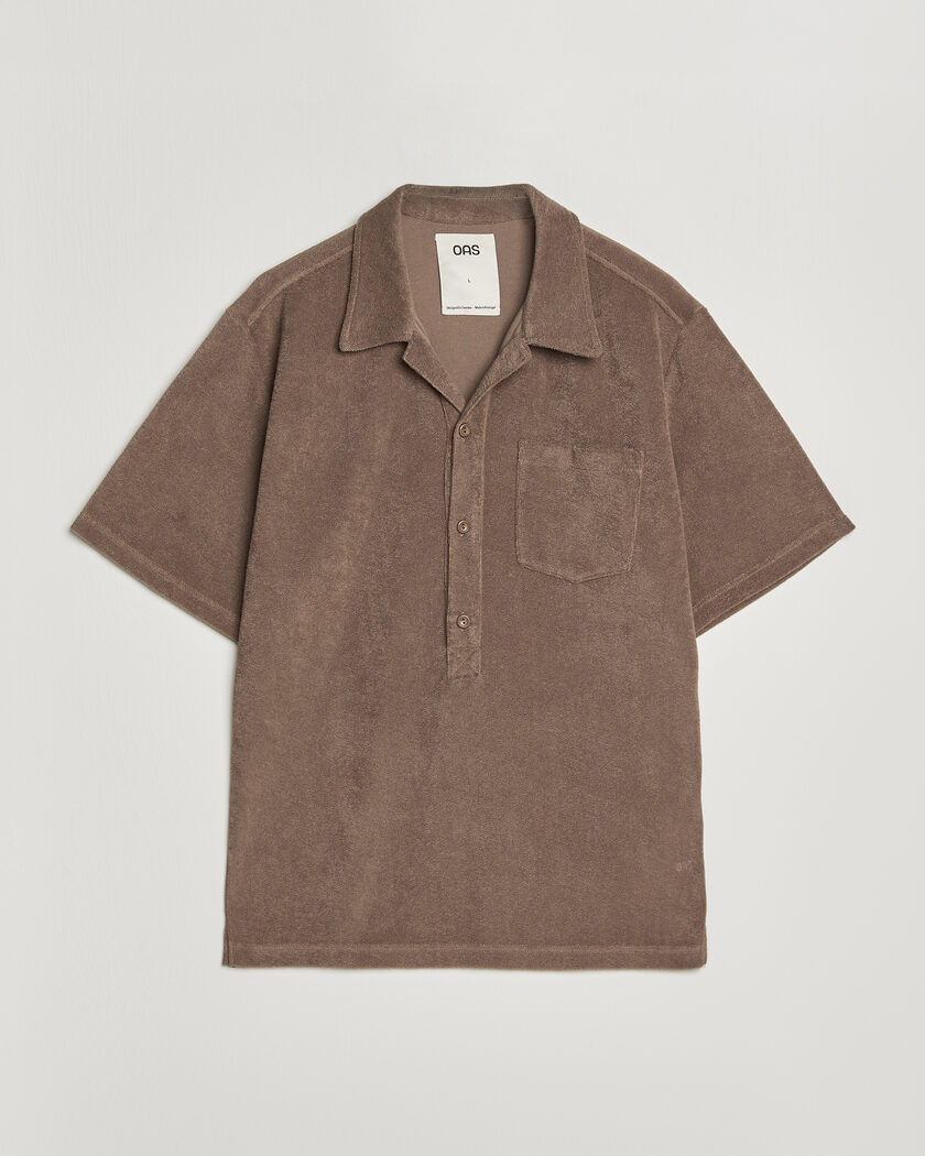 OAS Novo Regular Fit Terry Polo Brown – Brun