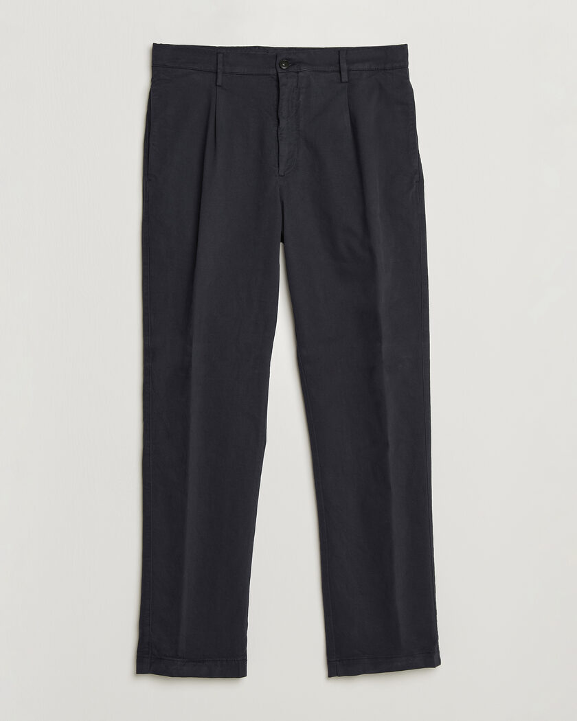 Canali Cotton/Cashmere Chinos Navy – Blå
