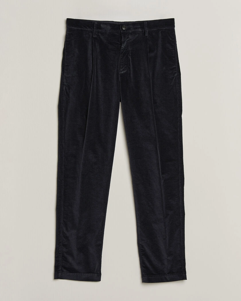 Canali Comfort Corduroy Pants Navy – Blå