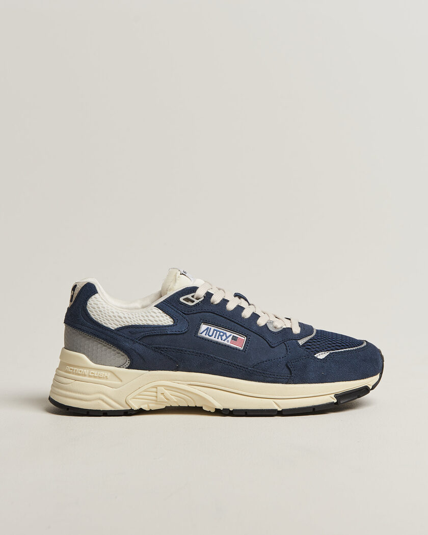 Autry Hyperway Low Suede Running Sneaker Navy – Blå