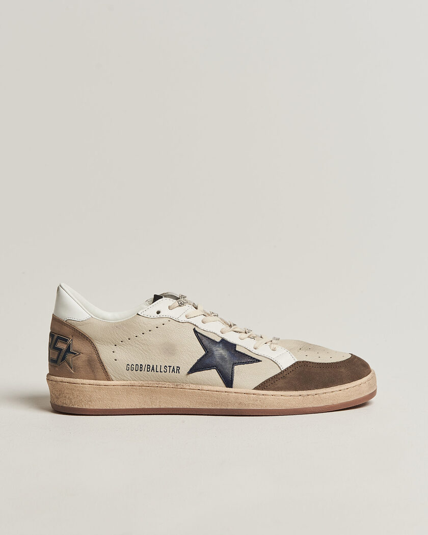 Golden Goose Ball Star Sneakers Cream/Grey – Vit