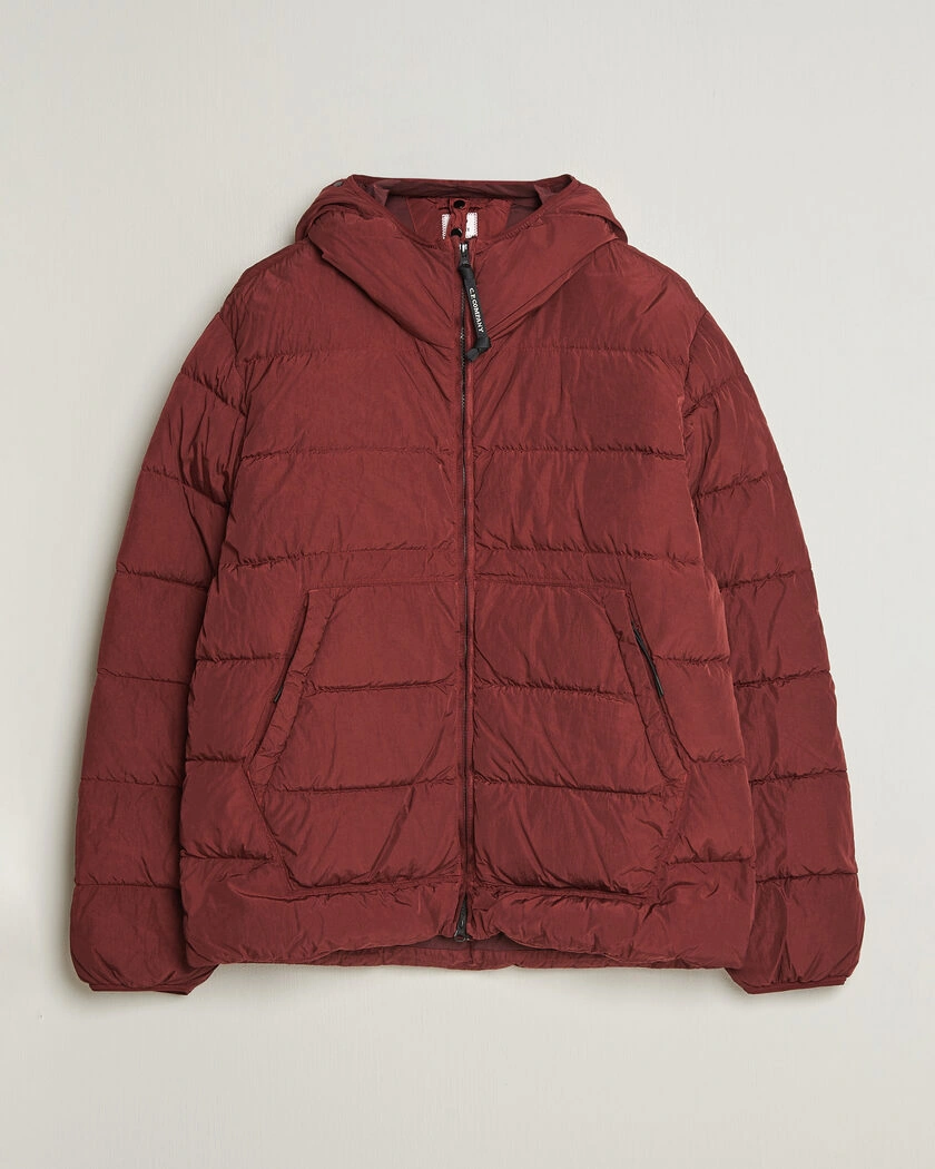 C.P. Company Chrome-R Goggle Down Jacket Burgundy – Röd