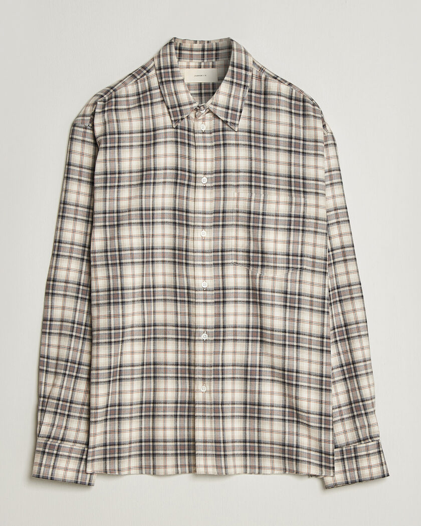 Jeanerica Byron Checked Flannel Shirt Brown – Brun