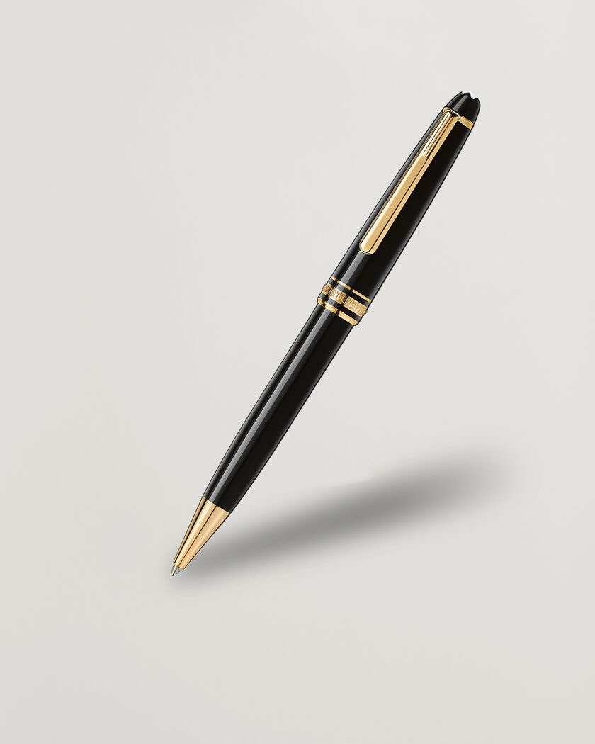 Montblanc Meisterstück Gold-Coated Midsize Ballpoint – Svart