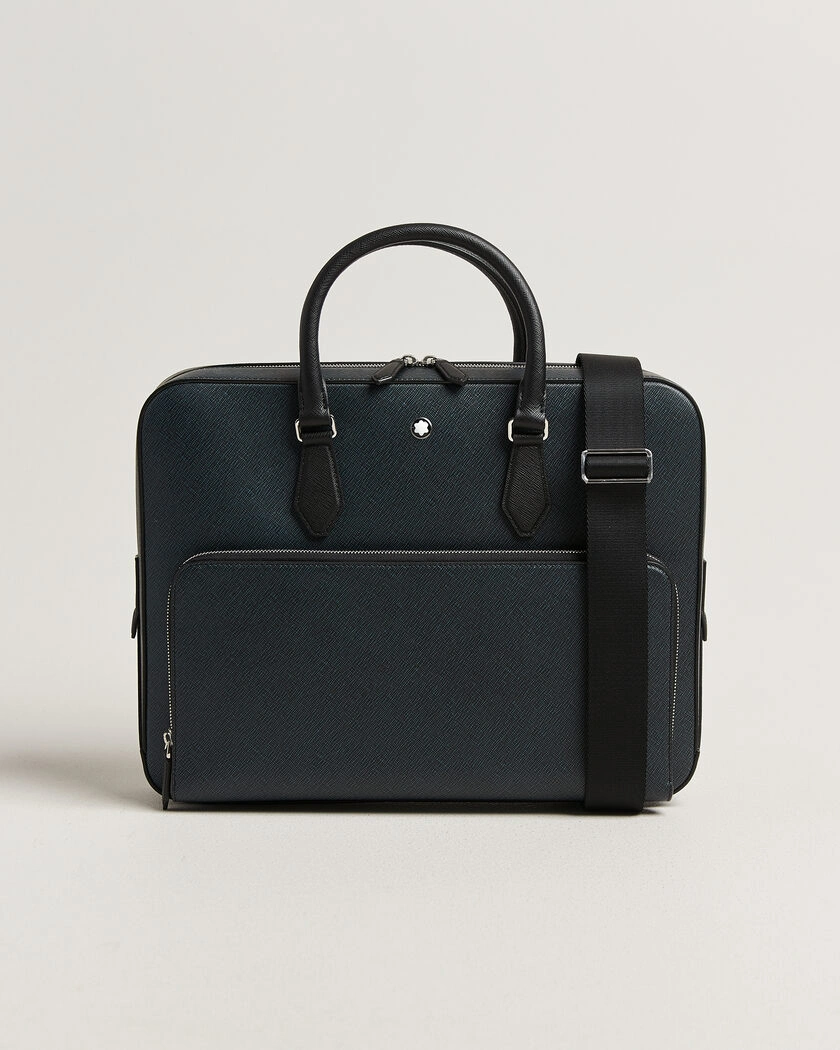 Montblanc Sartorial Medium Document Case Tweed Blue – Blå