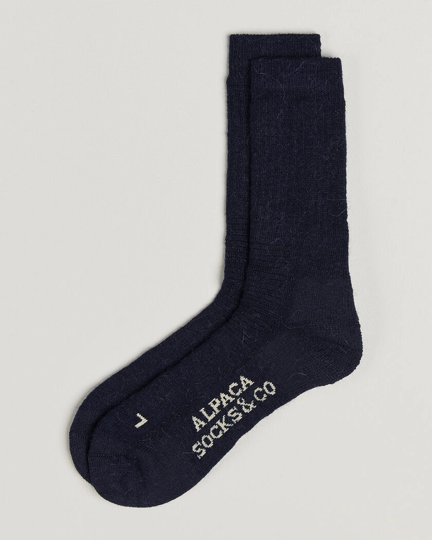 Alpacasocks & Co 2-Pack Heavy Alpacka Wool Socks Navy – Blå