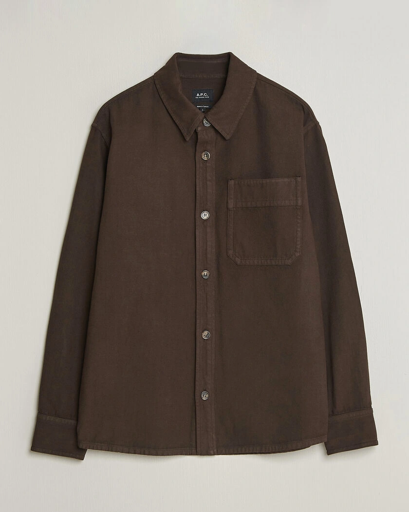 A.P.C. Basile Overshirt Chocolate – Brun