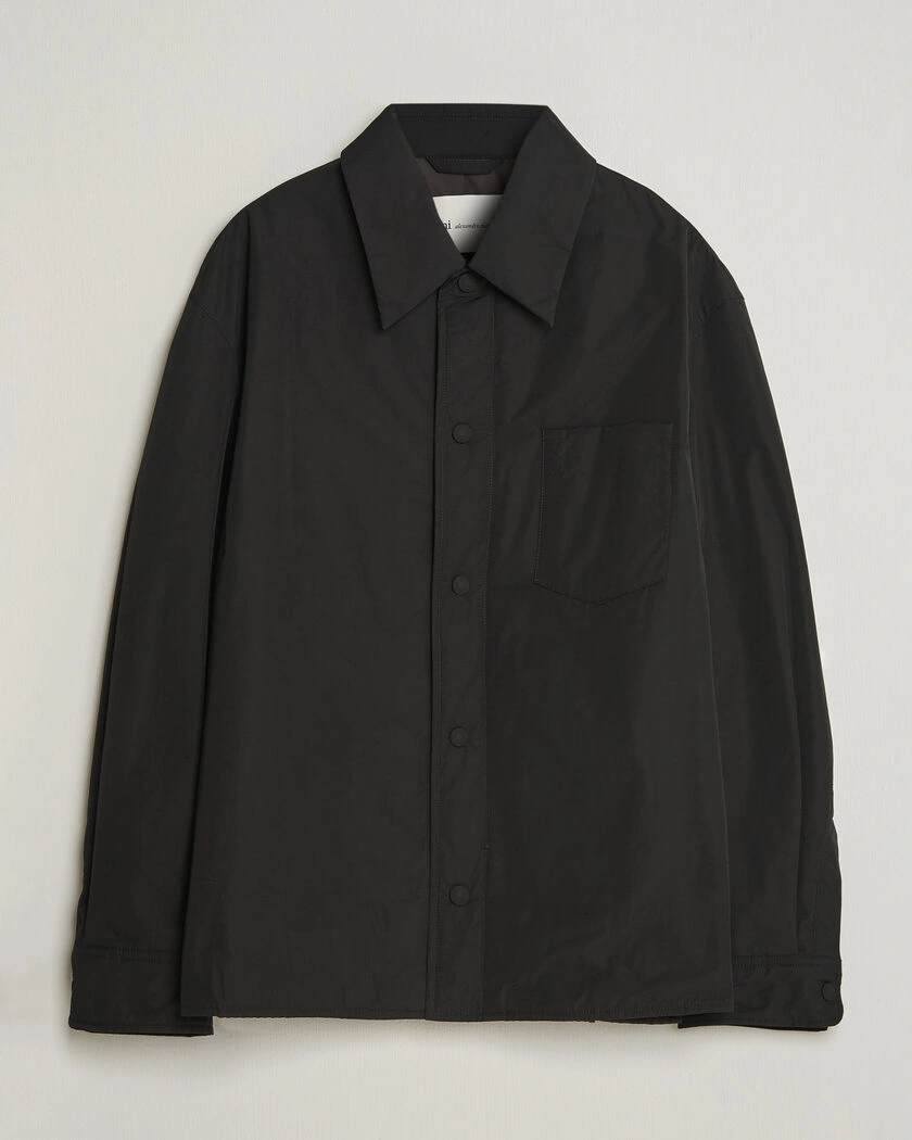 AMI Padded Shirt Jacket Black – Svart