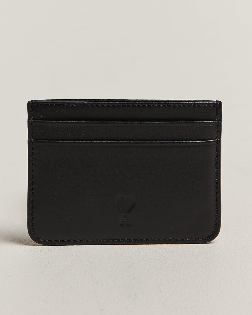 AMI Tonal Heart Logo Card Holder Black – Svart