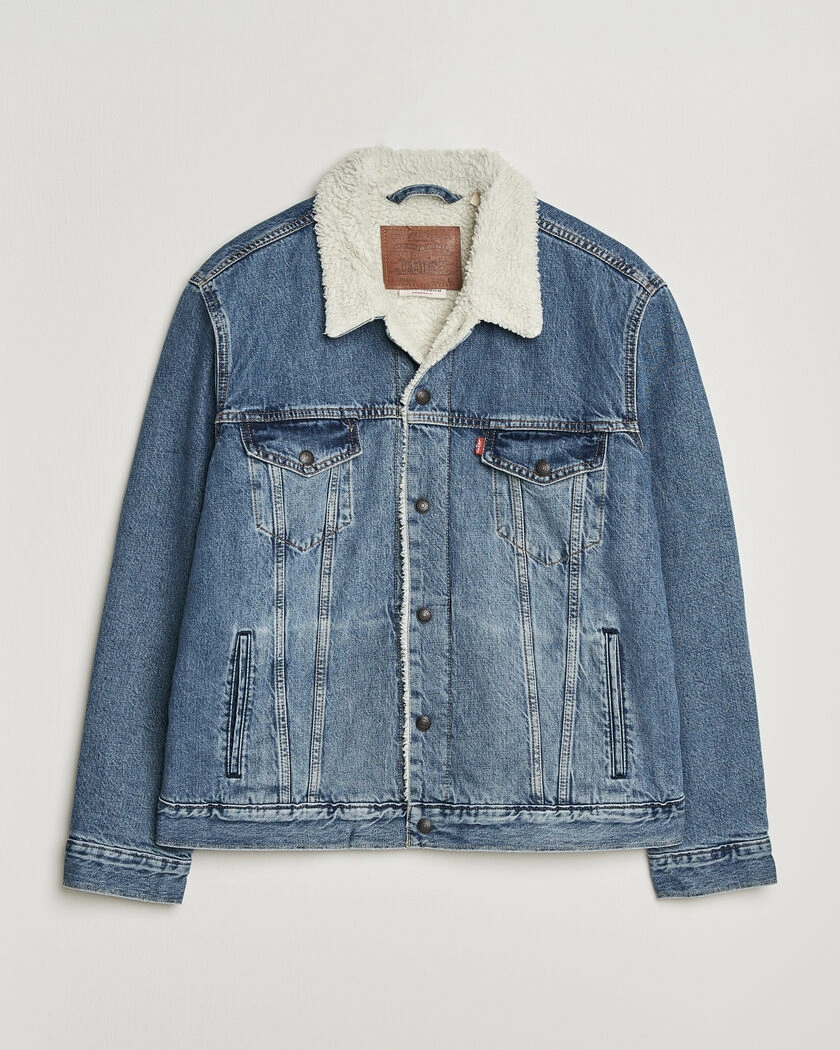 Levi's Type 3 Sherpa Trucker Washed Away – Blå