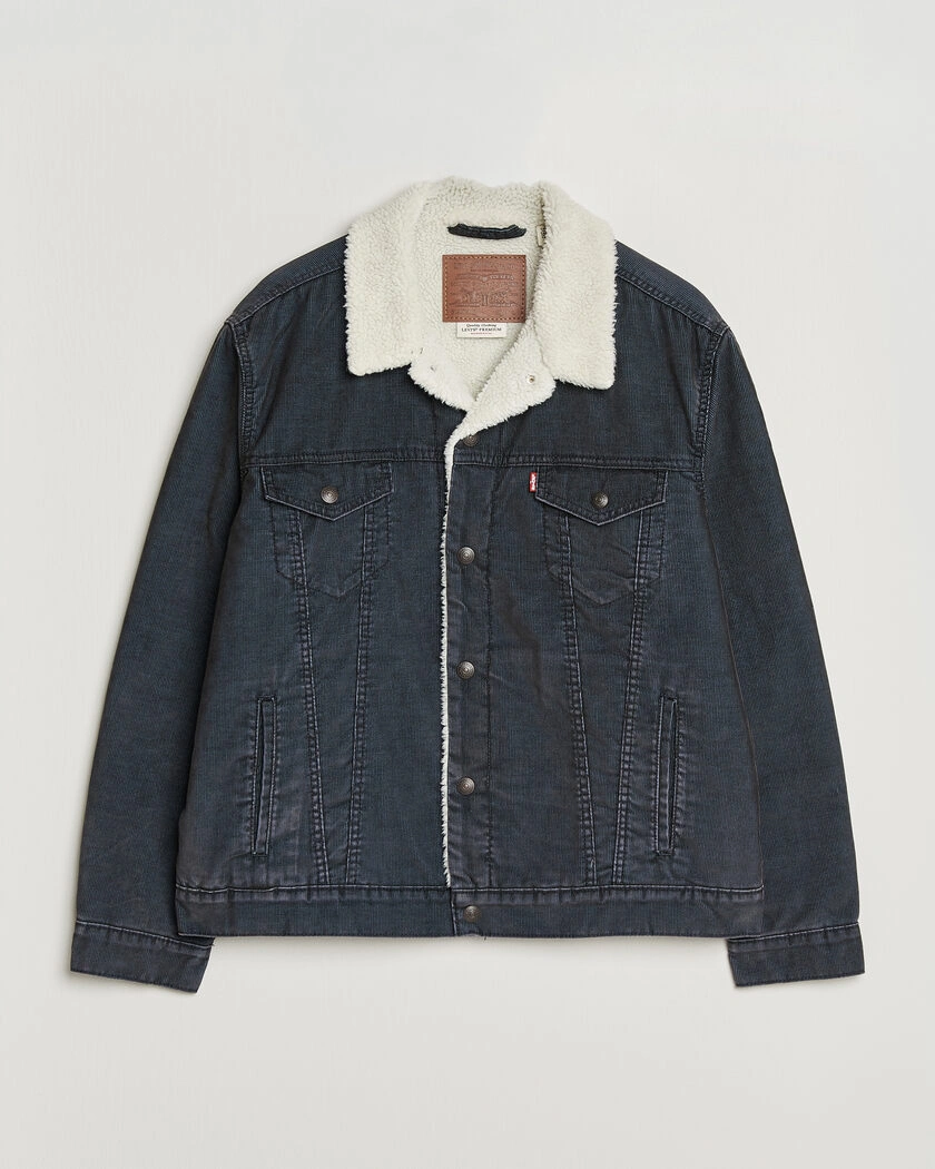 Levi's Type 3 Sherpa Trucker Worn-In Delft Steelhead – Grå