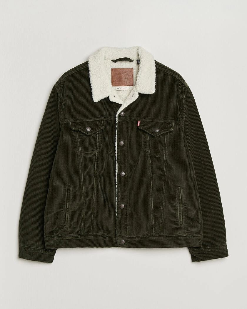 Levi's Type 3 Sherpa Trucker Rosin – Grön