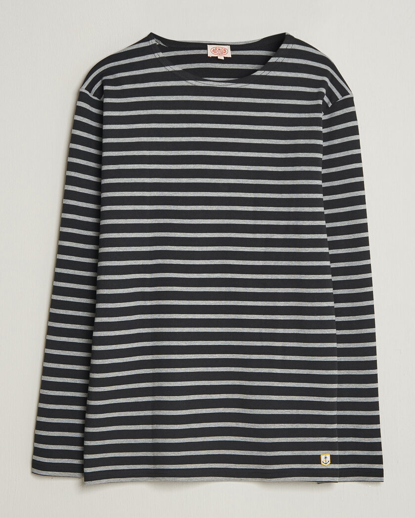 Armor-lux Houat Héritage Stripe Long Sleeve T-Shirt Black/Grey – Flerfärgad