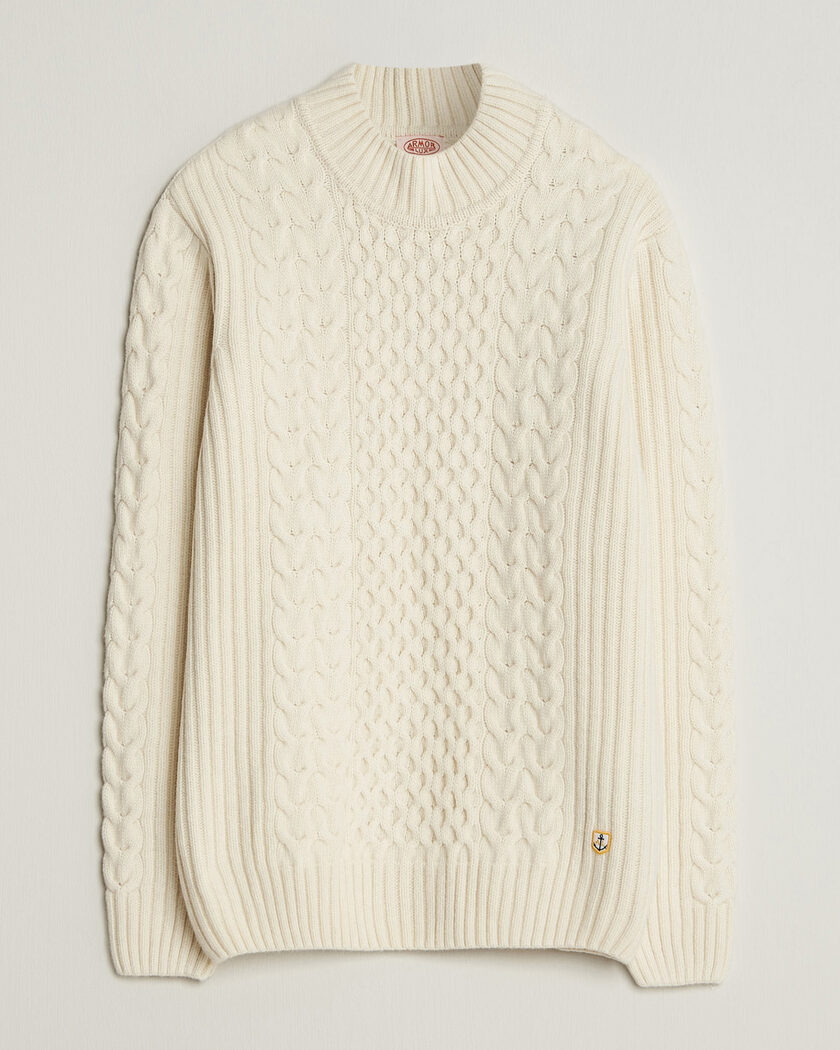 Armor-lux Wool Knitted Sweater Nature – Vit