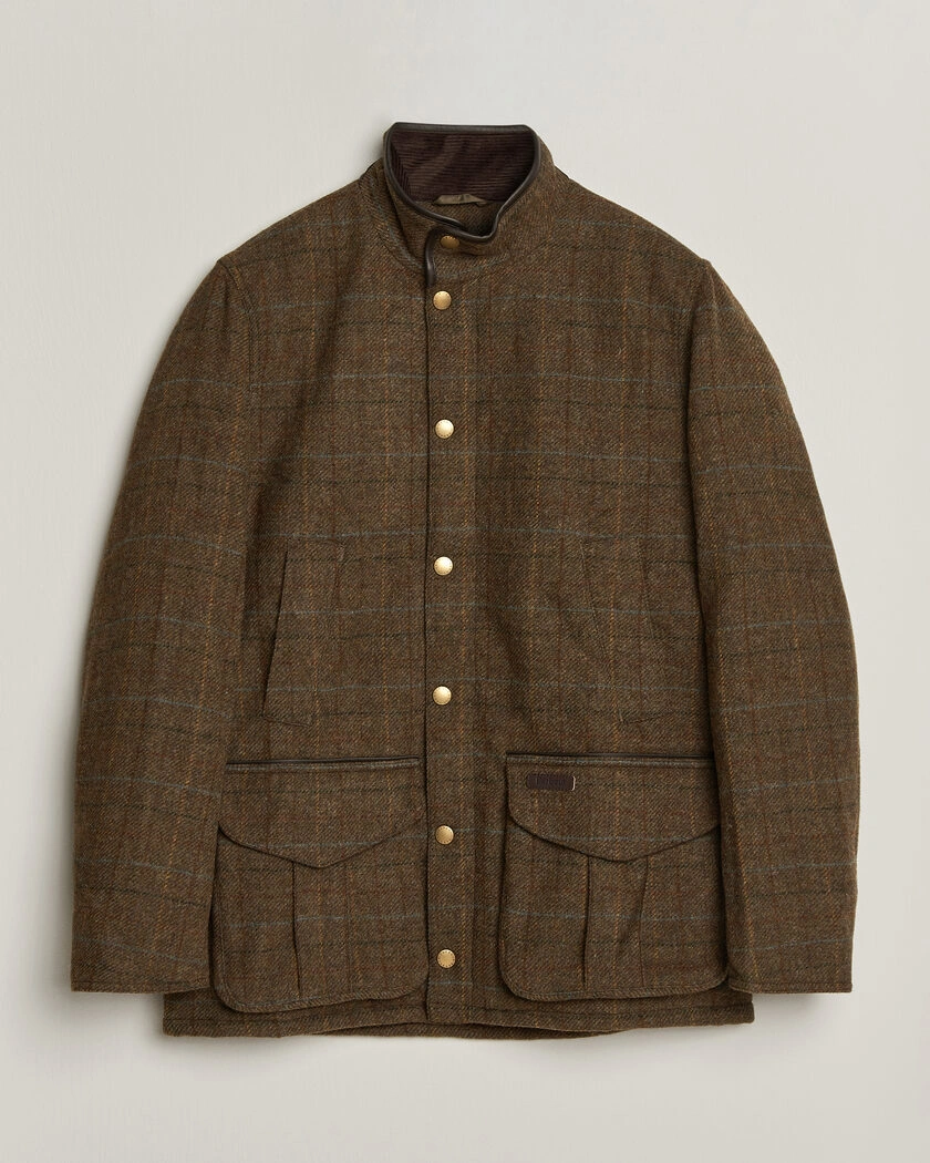 Barbour Lifestyle Hereford Tweed Wool Jacket Moss Green – Grön