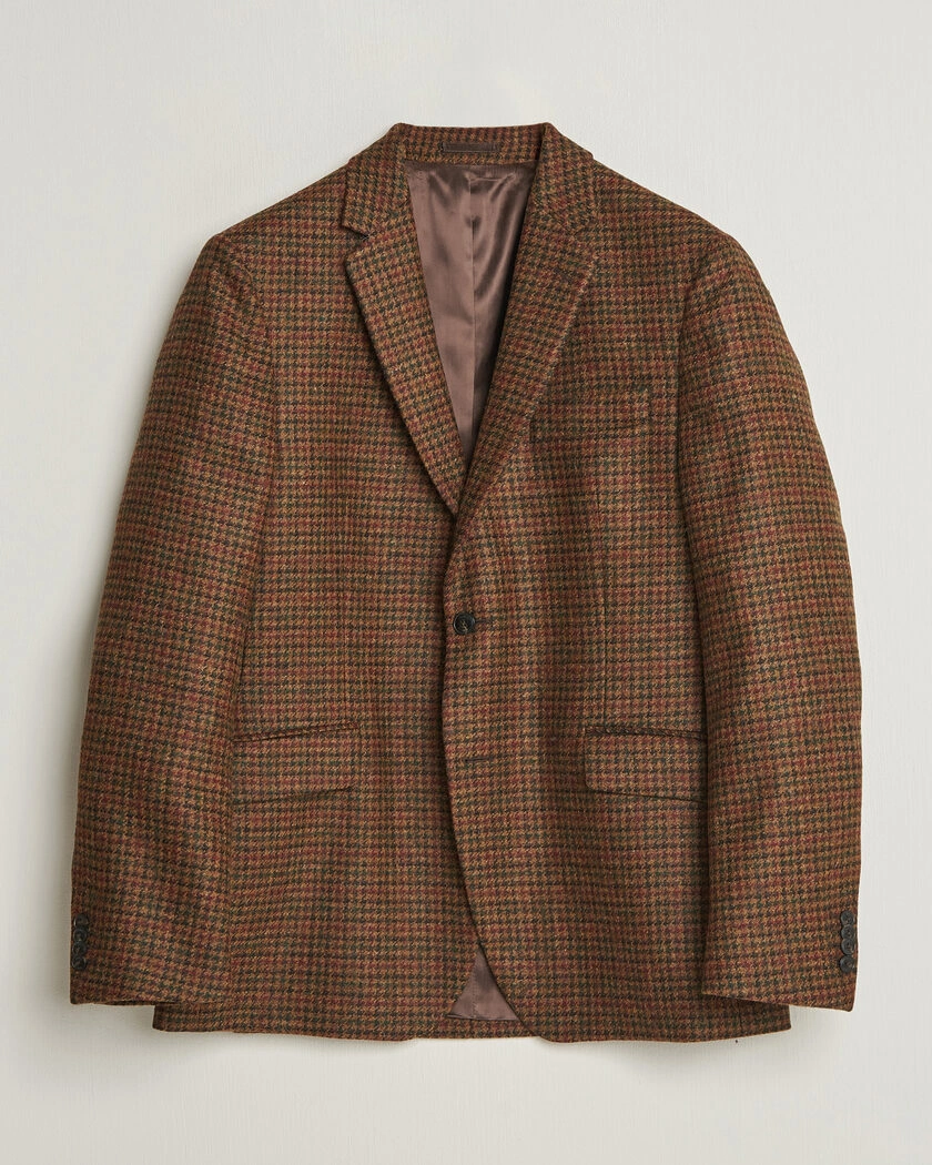 Barbour Lifestyle Tindle Moons Houndstooth Blazer Brown – Brun