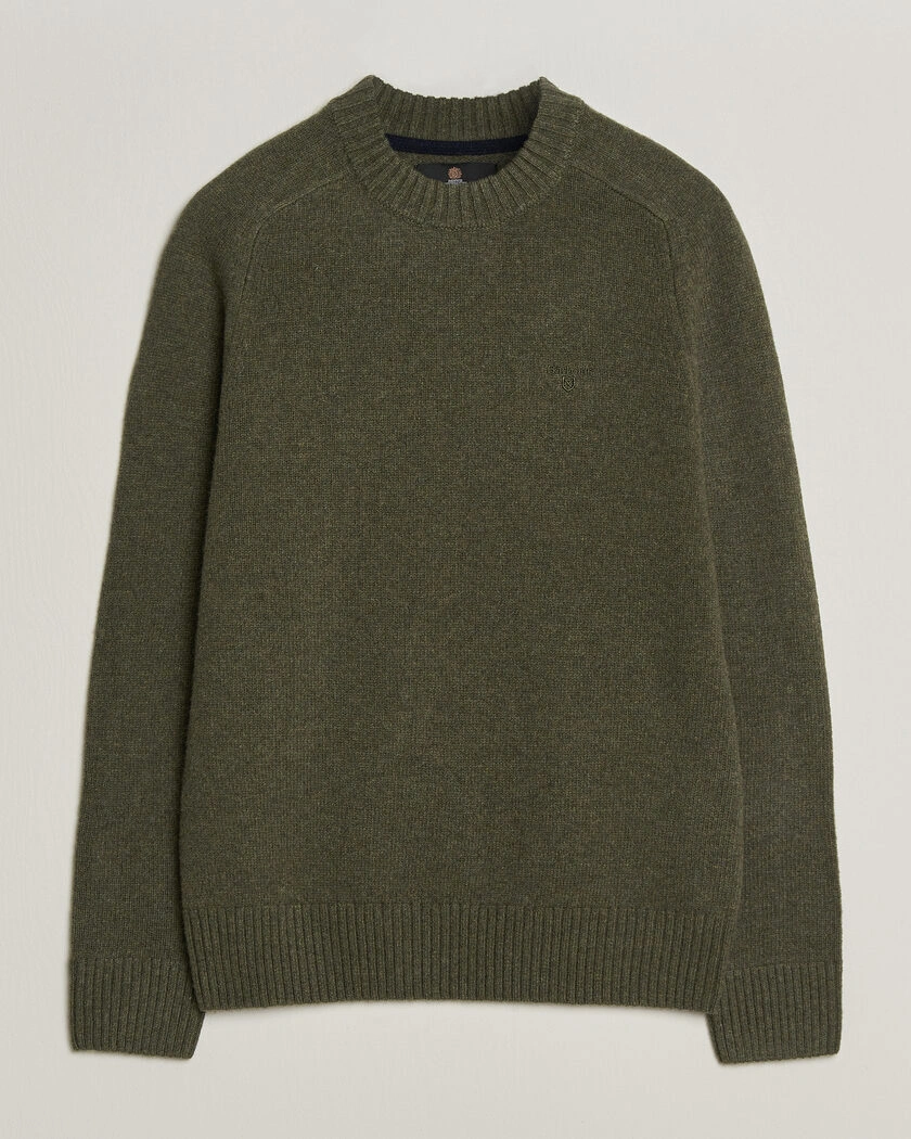 Barbour Lifestyle Newtown Lambswool Crewneck Olive – Grön