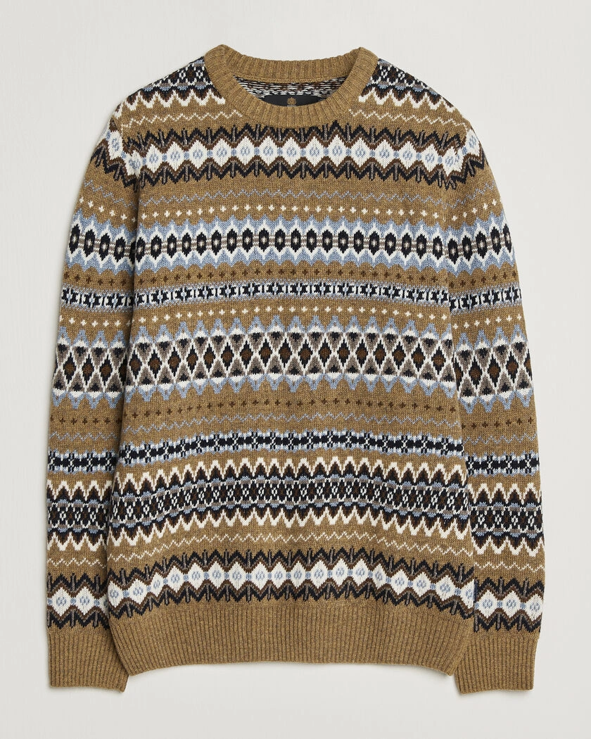 Barbour Lifestyle Case Fairisle Crew Trench – Beige