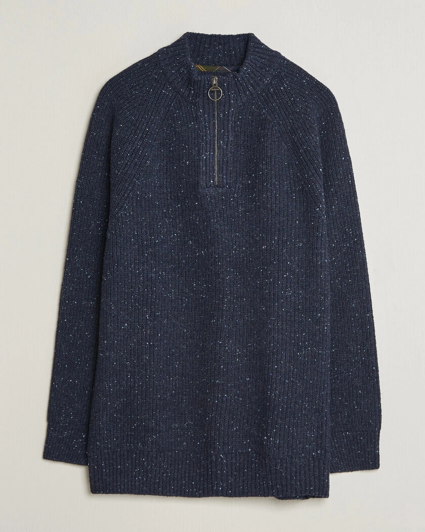 Barbour Lifestyle Essentials Donegal Half Zip Navy – Blå