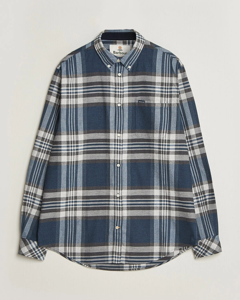 Barbour Lifestyle Dove Dave Flannel Check Shirt Grey Marl – Blå