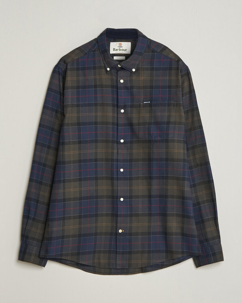 Barbour Lifestyle Finkle Gingham Flannel Shirt Navy – Blå