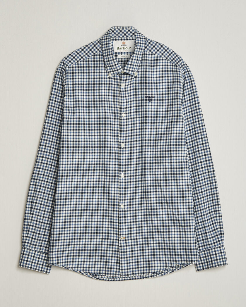 Barbour Lifestyle Finkle Gingham Flannel Shirt Navy – Blå