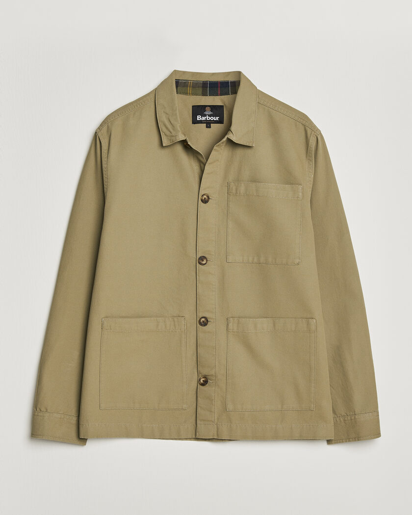 Barbour Lifestyle Tartan trimed Washed Overshirt Mushroom – Beige