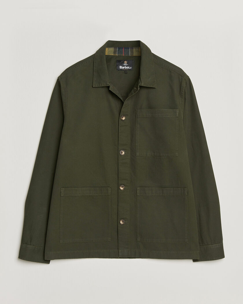 Barbour Lifestyle Tartan trimed Washed Overshirt Sage – Grön