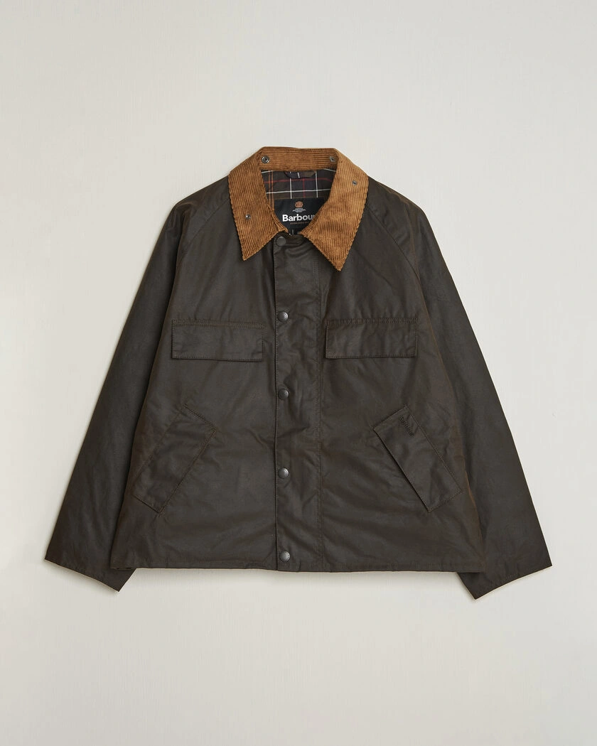 Barbour Heritage Four Pocket Transport Wax Jacket Dark Brown – Brun