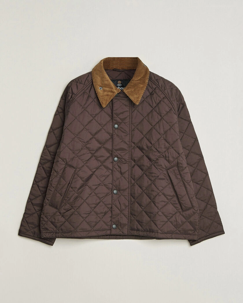 Barbour Heritage Oversize Transport Quilted Jacket Dark Brown – Brun