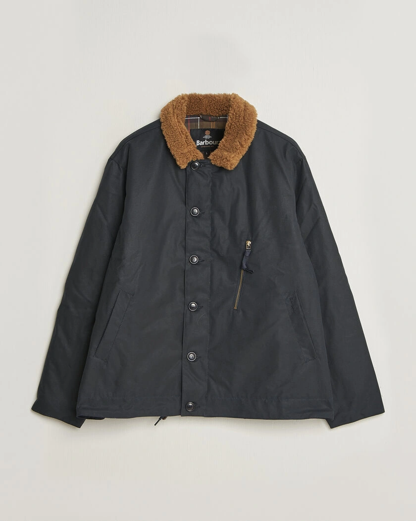 Barbour Heritage Macklow Wax Jacket Navy – Blå
