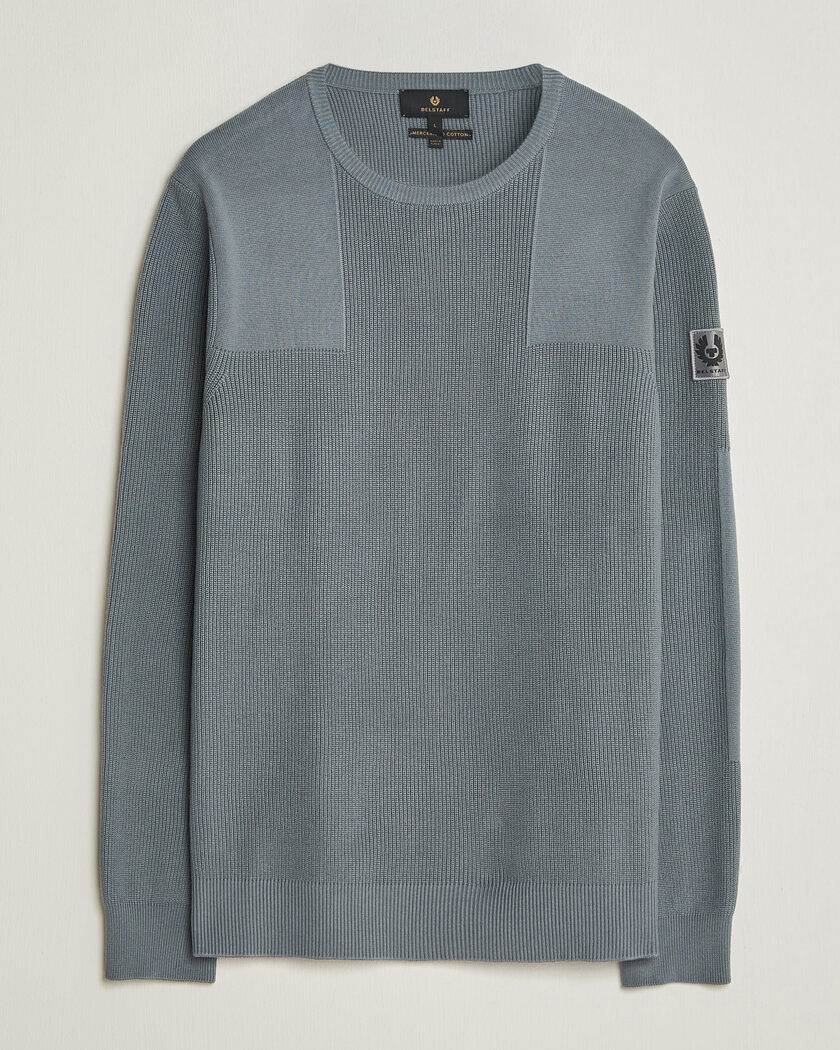 Belstaff Commander Knitted Crew Neck Atlantic Grey – Grå